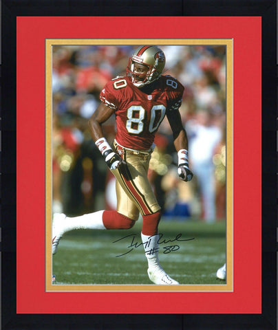 Frmd Jerry Rice San Francisco 49ers Signed 16" x 20" Red Running Solo Photo