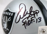 Warren Sapp Autographed Oakland Raiders Mini Helmet w/HOF *front-Beckett W Holo