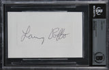 "Leaping" Lanny Poffo Deceased Signed 1.5x3.75 Cut Signature BAS Slabbed