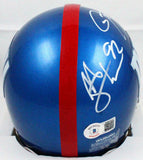 Strahan/Taylor Autographed NY Giants Mini Helmet-Beckett W Hologram *White