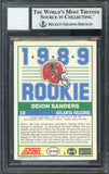 Falcons Deion Sanders Signed 1989 Score #246 RC Card Auto Graded 10! BAS Slabbed