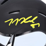 T.J. Hockenson Minnesota Vikings Signed Riddell Black Matte Speed Mini Helmet