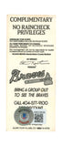 Deion Sanders Signed Atlanta Braves 7/16/1991 vs Cubs Ticket BAS 37247