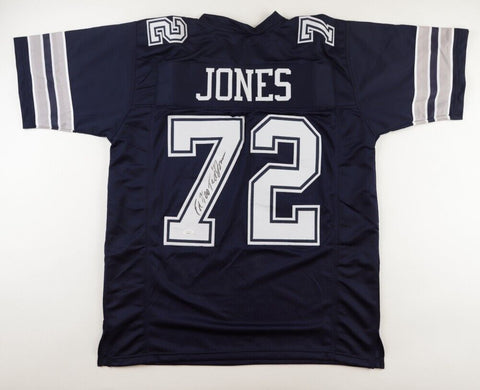 Ed "Too Tall" Jones Signed Cowboy Jersey (JSA COA) Dallas 3xPro Bowl Defsive End