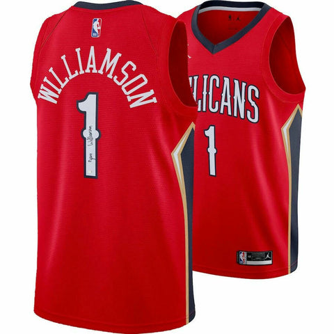 ZION WILLIAMSON Autographed New Orleans Pelicans Jordan Brand Jersey FANATICS