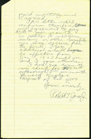 Bobby (Robert T) Jones Signed 3 Page Hand Written 1963 Letter PSA/DNA #Z05381