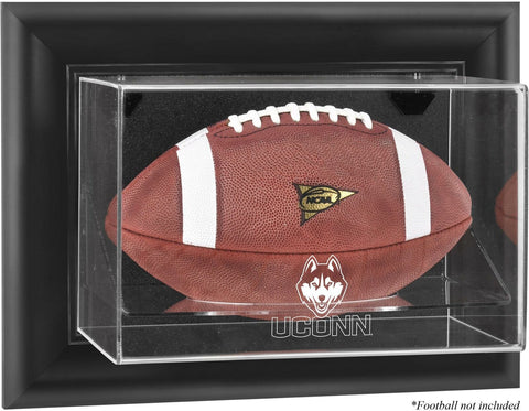 UConn Huskies Black Framed Wall Mounted Football Display Case