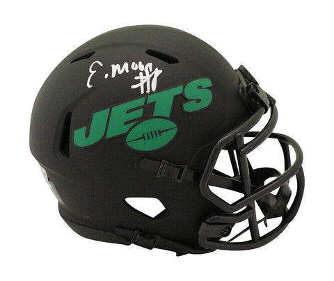 Elijah Moore Autographed New York Jets Eclipse Mini Helmet Beckett 35060