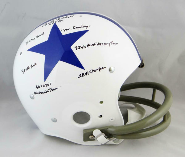 Bob Lilly Autographed Cowboys F/S 60-63 TK Helmet w/ 7 Inscriptions- JSA W Auth