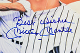 Yankees Mickey Mantle "Best Wishes" Authentic Signed 11x17 Photo BAS #A05232