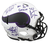 Vikings (3) Moss, Carter & Peterson Signed Lunar F/S Speed Proline Helmet BAS