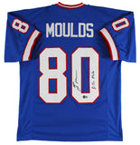 Eric Moulds "Bills Mafia" Authentic Signed Blue Pro Style Jersey BAS Witnessed
