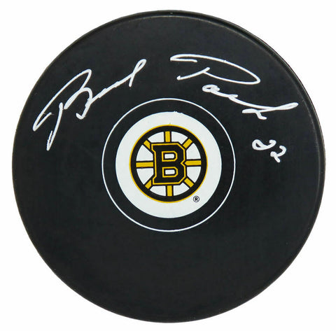 Brad Park Signed Boston Bruins Logo Hockey Puck - SCHWARTZ