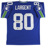 Seahawks Steve Largent "HOF 95" Authentic Signed Blue M&N Jersey BAS Witnessed 1