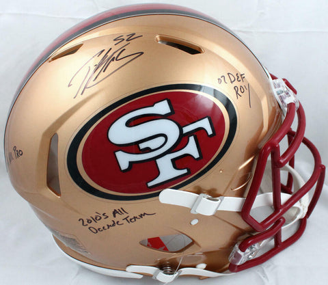 Patrick Willis Signed F/S 96-08 49ers Speed Authentic Helmet w/3Insc.-BAW Holo