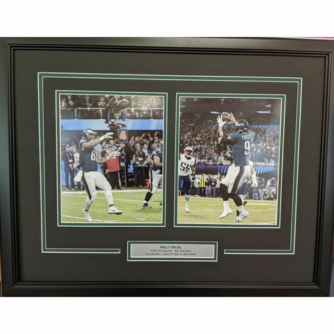 Framed PHILLY SPECIAL Nick Foles & Trey Burton Super Bowl 52 Dual 8x10 Photo