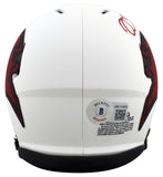 Buccaneers Mike Alstott Authentic Signed Lunar Speed Mini Helmet BAS Witnessed