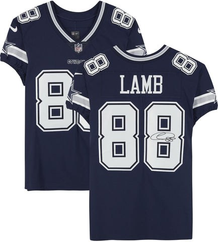 Ceedee Lamb Dallas Cowboys Autographed Navy Nike Elite Jersey