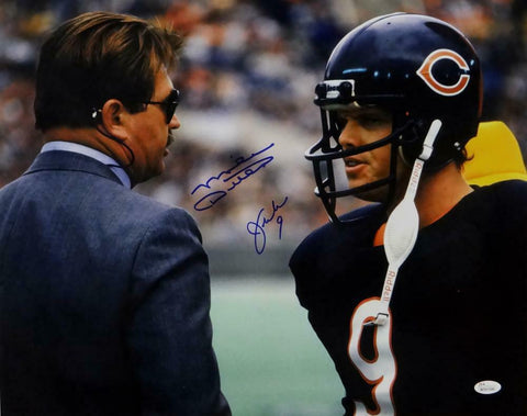 Jim McMahon & Mike Ditka Autographed Chicago Bears 16x20 Photo- JSA Witnessed *B