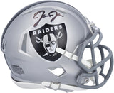 Josh Jacobs Las Vegas Raiders Signed Riddell Flash Alternate Speed Mini Helmet