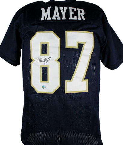 Michael Mayer Autographed Blue College Style Jersey-Beckett W Hologram *Black