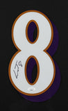 Lamar Jackson Signed Baltimore Ravens 35x43 Framed Jersey (JSA Holo) 2019 M.V.P.