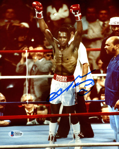 SUGAR RAY LEONARD AUTHENTIC AUTOGRAPHED SIGNED 8X10 PHOTO BECKETT 178121