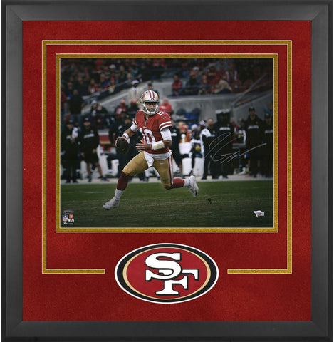Jimmy Garoppolo San Francisco 49ers Deluxe Framed Signed 16" x 20" Rollout Photo