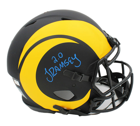 Jalen Ramsey Signed Los Angeles Rams Speed Authentic Eclipse NFL Helmet
