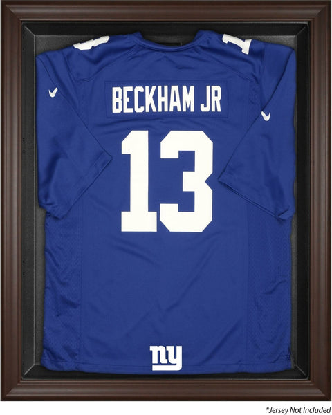 New York Giants Brown Framed Logo Jersey Display Case - Fanatics Authentic