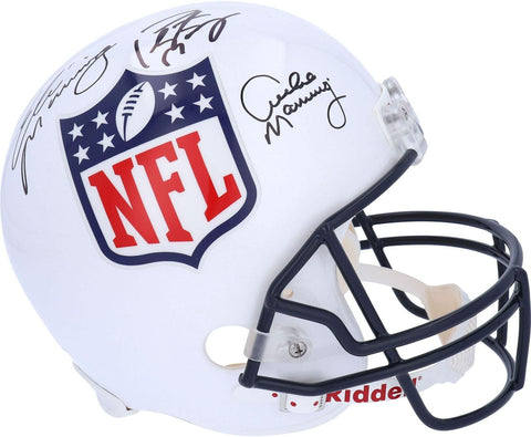 Archie, Peyton, & Eli Manning Signed Riddell Shield Helmet