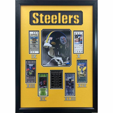 Framed Pittsburgh Steelers Super Bowl Champions 20x18 Replica Ticket Display