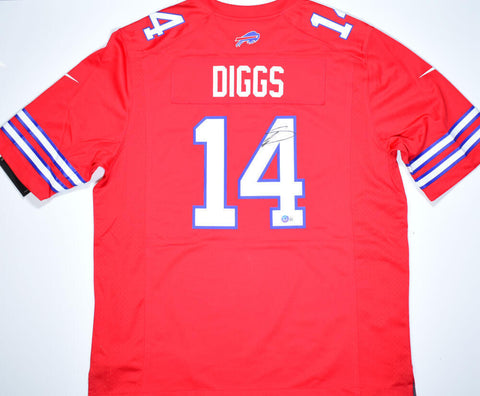 Stefon Diggs Autographed Buffalo Bills Red Nike Game Jersey-Beckett W Hologram