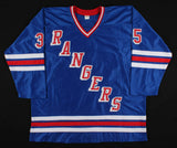 Mike Richter Signed Rangers Jersey (PSA) 1994 Stanley Cup Champion / Goaltender