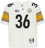 FRMD Jerome Bettis Steelers Signed Wht SB XL Auth Mitchell &Ness Jersey "HOF 15"