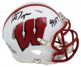 Ron Dayne Signed Wisconsin Badgers Speed Mini Helmet Inscribed "99HT" (Beckett)