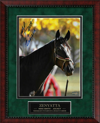 Mike Smith Signed Autographed Zenyatta Photo Custom Framed to 11x14 NEP