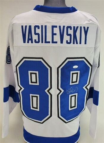 Andrei Vasilevskiy Signed Tampa Bay Lightning Jersey / 4xAll Star Goalie JSA COA