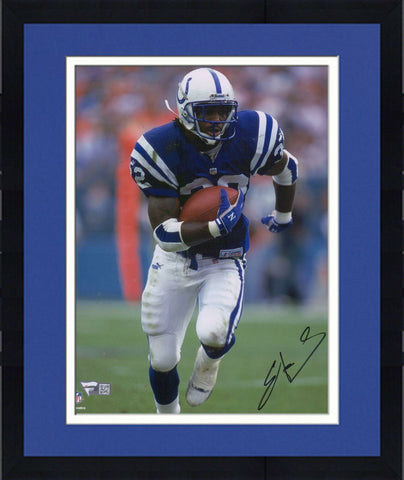 Framed Edgerrin James Indianapolis Colts Autographed 8" x 10" Running Photograph