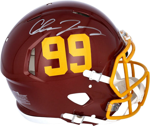 Chase Young Washington Football Team Signed 99 Decal Speed Authentic Helmet