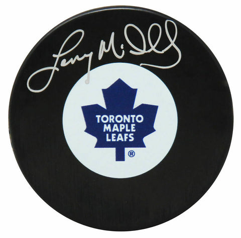 Lanny McDonald Signed Toronto Maple Leafs Logo Hockey Puck - SCHWARTZ COA