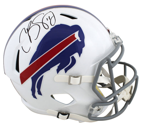 Bills Cole Beasley Authentic Signed Full Size Speed Rep Helmet BAS Witnessed