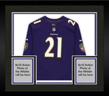 Framed Mark Ingram Baltimore Ravens Autographed Purple Nike Game Jersey