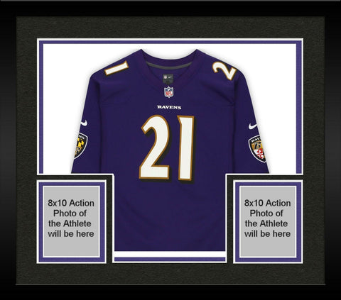 Framed Mark Ingram Baltimore Ravens Autographed Purple Nike Game Jersey