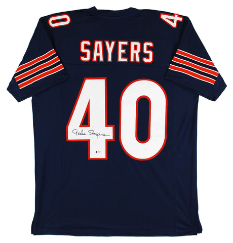 Gale Sayers Authentic Signed Navy Blue Pro Style Jersey Autographed BAS