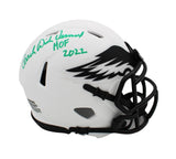 Dick Vermeil Signed Philadelphia Eagles Speed Lunar NFL Mini Helmet - "HOF 22"