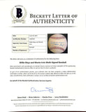 Willie Mays Monte Irvin Dual Signed Giants Baseball BAS LOA AA05929