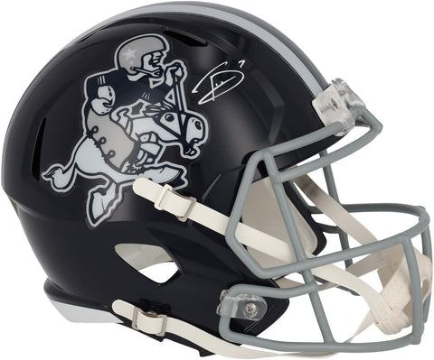 Trevon Diggs Dallas Cowboys Autographed Riddell Cowboy Joe Speed Replica Helmet