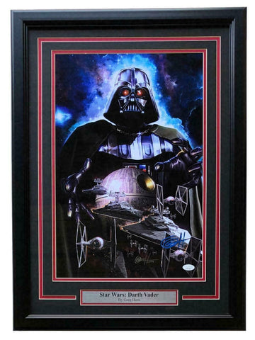 Star Wars Darth Vader 13x19 Framed Limited Lithograph Signed By Greg Horn JSA