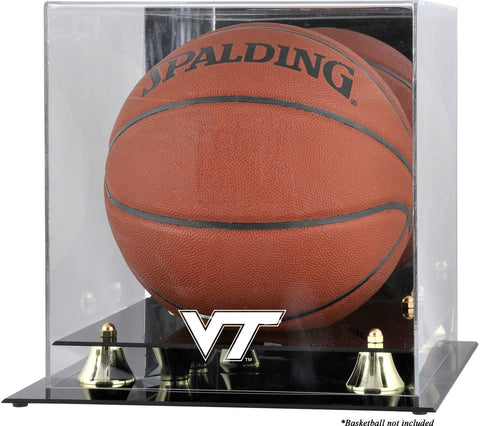 Virginia Tech Hokies Golden Classic Logo Basketball Display Case w/Mirror Back